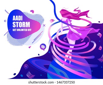 Special Offer Illustration By Impress, Letters With Word Aadi Means Monsoon