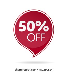 Special offer isolated hot red tag