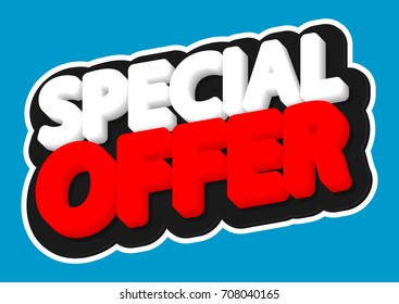 Special Offer, isolated sticker, poster design template, vector illustration