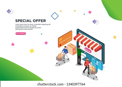 special offer isometric design