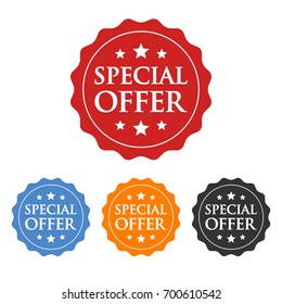 Special Offer Label, Badge, Seal Or Burst Flat Vector Icon For Apps And Websites