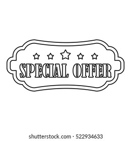 Special offer label icon. Outline illustration of special offer label vector icon for web