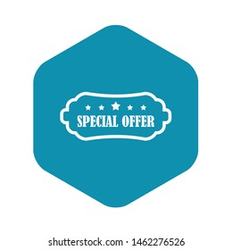 Special offer label icon. Simple illustration of special offer label vector icon for web
