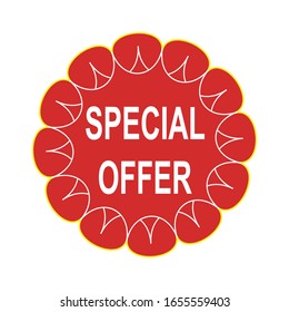 etiqueta especial de oferta es un pedazo de papel, película plástica, tela, metal u otro material colocado en un recipiente o producto.
