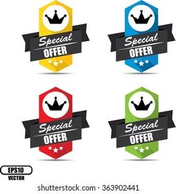 Special offer label and sign - Vector illustration