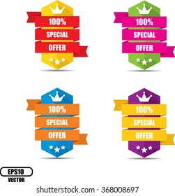 Special offer label and sign - Vector illustration