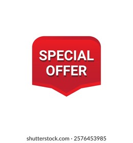 SPECIAL OFFER Label, Sticker, Banner, tag, for advertising, promotion, retail, website, graphic design project, app design or online store. Vector design element.