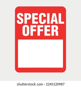 Etikettenaufkleber mit Sonderangebot, Vektorgrafik