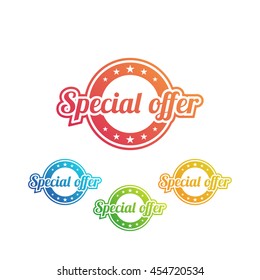 Special offer labels set. Vector illustration.