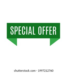 diseño vectorial de carta de oferta especial sobre fondo blanco