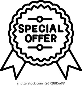 Oferta especial Línea Vector Icon Design