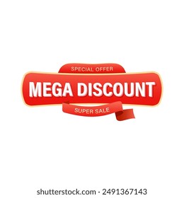 Promoción de diseño de Anuncio de marketing de súper venta con mega descuento para medios sociales o promoción de Sitio web