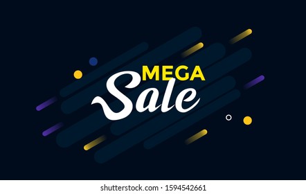 Special offer Mega sale banner, Vector illustration eps.10