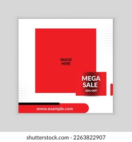 Special offer mega sale banner background template design vector illustration.