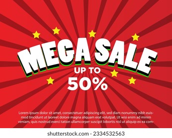 Special offer mega sale banner promotion template