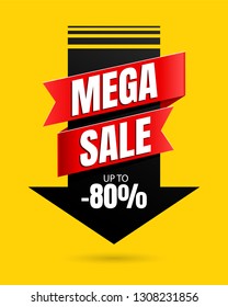 Special offer mega sale poster template vector design