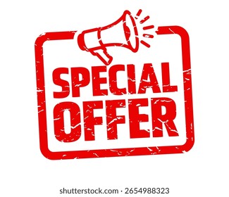 Oferta especial en sello rojo