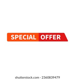 Special Offer In Orange Red Rectangle Shape For Sale Advertising Business
