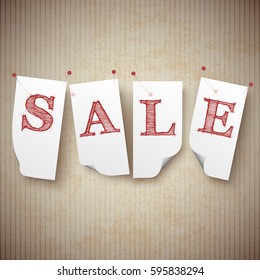Special offer paper style labels set with sale symbols vector illustration