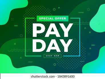 Special offer payday sale banner template.