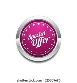Special Offer Pink Vector Button Icon