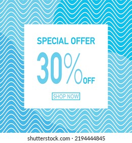 Special Offer Post With wavy Background