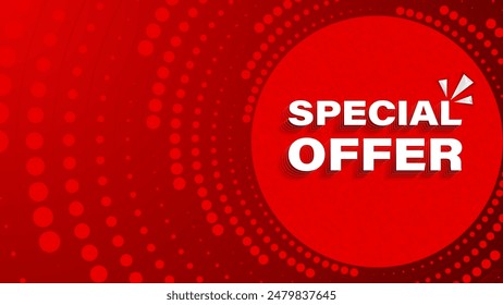 Special Offer poster. An abstract background for further commercial design, vector illustration