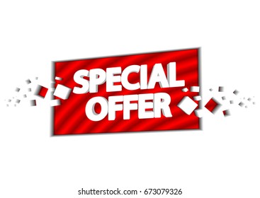Special offer, poster design template, vector illustration