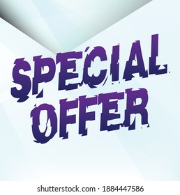 special offer poster Sale word concept vector illustration Whatsapp and Facebook style, landing page, template, ui, web, mobile app, poster, banner, flyer, background, gift card, coupon, label