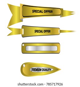 special offer premium quality golden label badge sticker sale