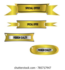 special offer premium quality golden label badge sticker sale