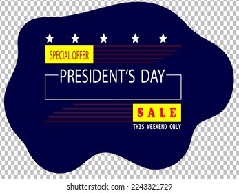 Special offer for presidents Day. Sale template design