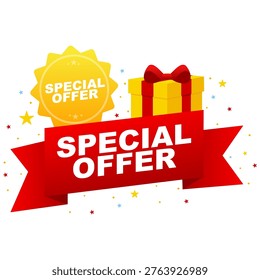 Special Offer Promotion Banner. Vector illustration.