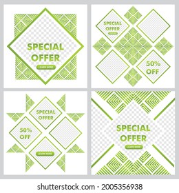 special offer promotion post design. social media post template. ready use vector design template.