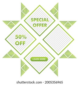 special offer promotion post design. social media post template. ready use vector design template.