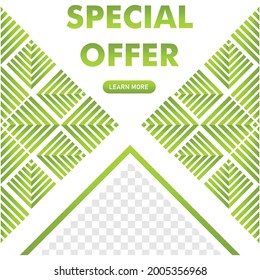 special offer promotion post design. social media post template. ready use vector design template.