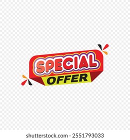 special offer promotion sticker design 