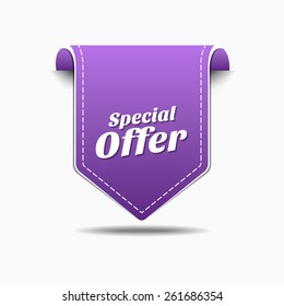 Special Offer Purple Vector Icon Design