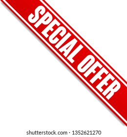 special offer red banner vector