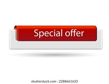 Oferta especial. Marcador rojo. Esquina para información. Ilustración vectorial.