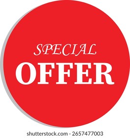 Círculo Vermelho da Oferta Especial, Rótulo de Promoção de Desconto