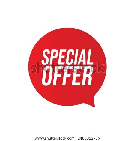 Special Offer red colored. Discount label. Big sale special offer. end of season special offer banner, Discount, Percentage, advertising campaign, mega sale, upto off, clearance, promotion, vector