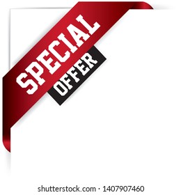 Special Offer red colour top banner-vector
