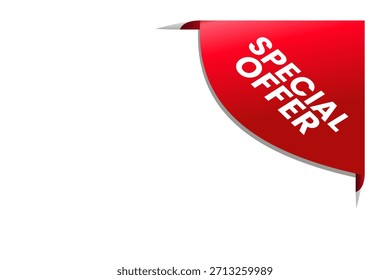 Sonderangebot rote Ecke Banner Tag, ideal für Verkaufsankündigungen, befristete Angebote und Marketing-Kampagnen