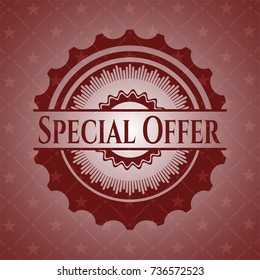 Special Offer red emblem. Retro