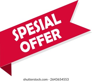 Special Offer Red Ribbon Vector