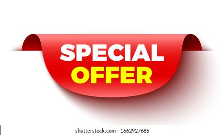 Special offer red sticker. Vector illustration.