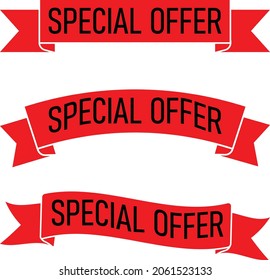"Special offer" Red Vector Banner
