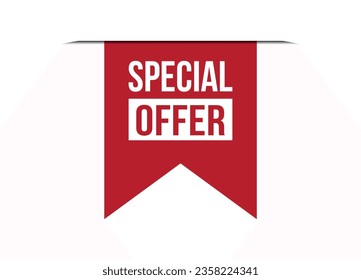 special offer red vector banner illustration isolated on white background