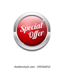 Special Offer Red Vector Icon Button